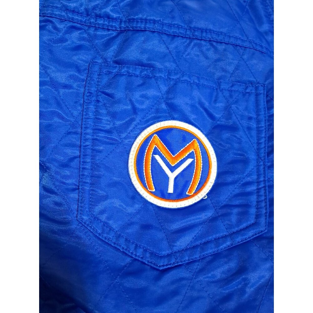 Vtg 80s Mellow Yellow Quilted Pants‎ Ski Snow Winter Womens T3 Blue - Picture 4 of 9